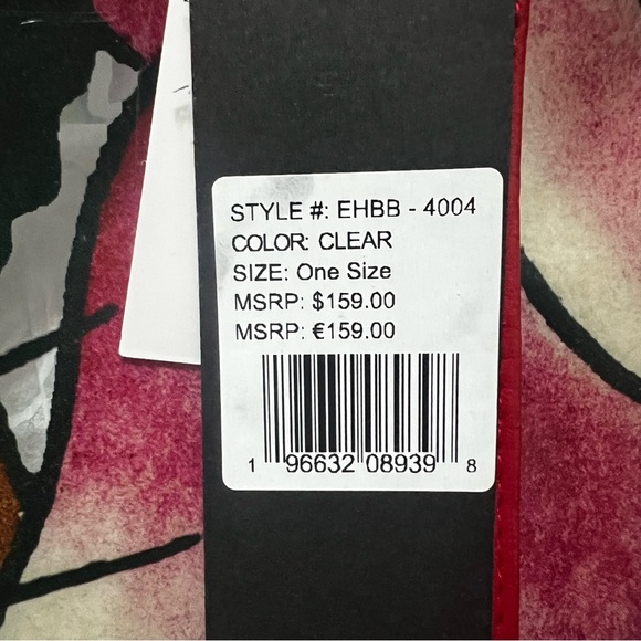 NWT Ed Hardy Tiger Rose Graphic Clear PVC Tote Bag Y2K 90s Edgy Streetwear - Picture 6 of 8